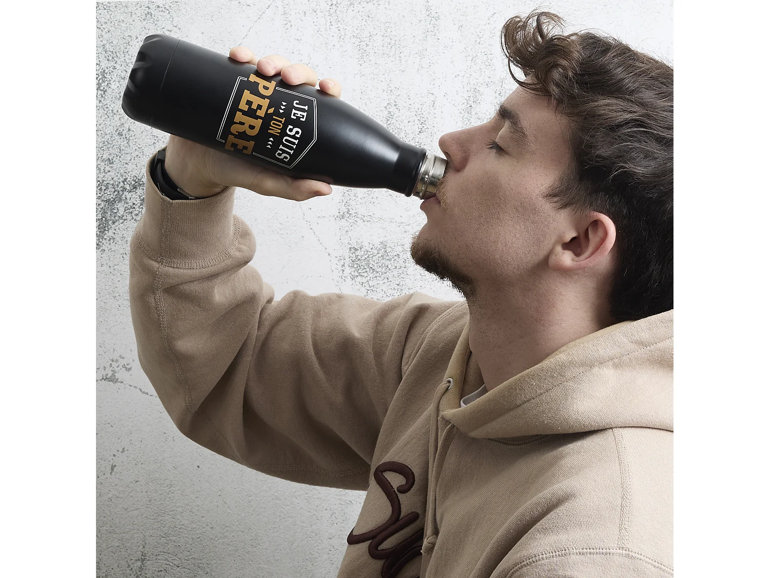 Bouteille Isotherme Je Suis Ton Pere 50cl Noir