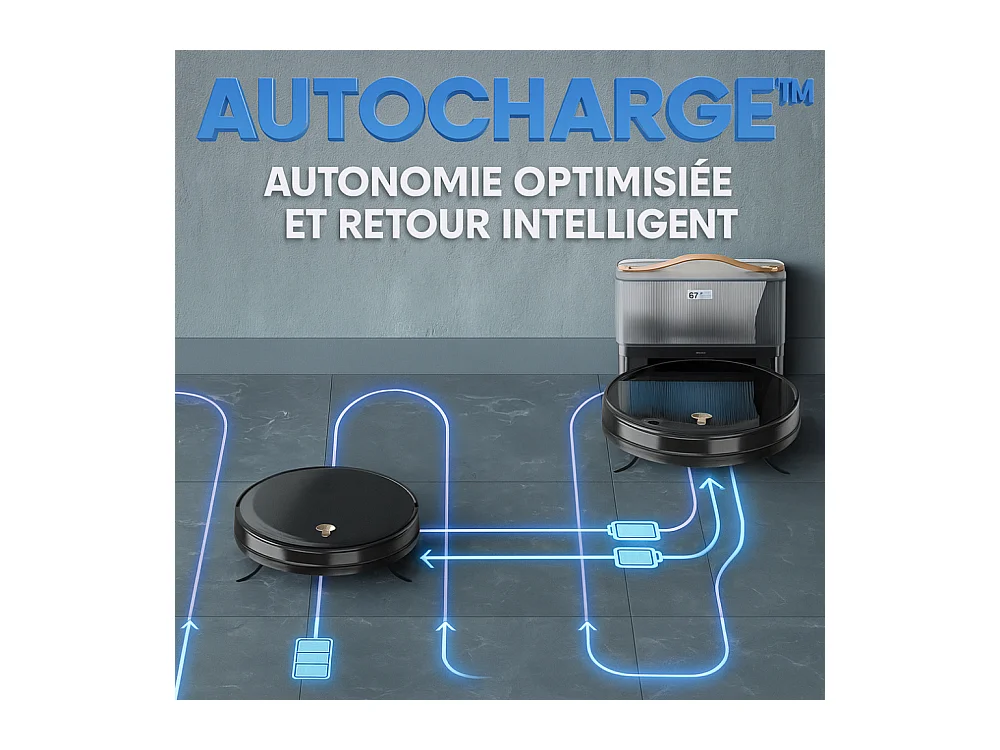 E.ziclean Aspirateur robot laveur connecté - I-BOTZ5
