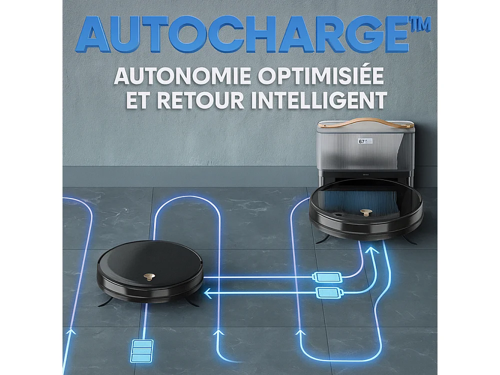 E.ziclean Aspirateur robot laveur connecté - I-BOTZ5
