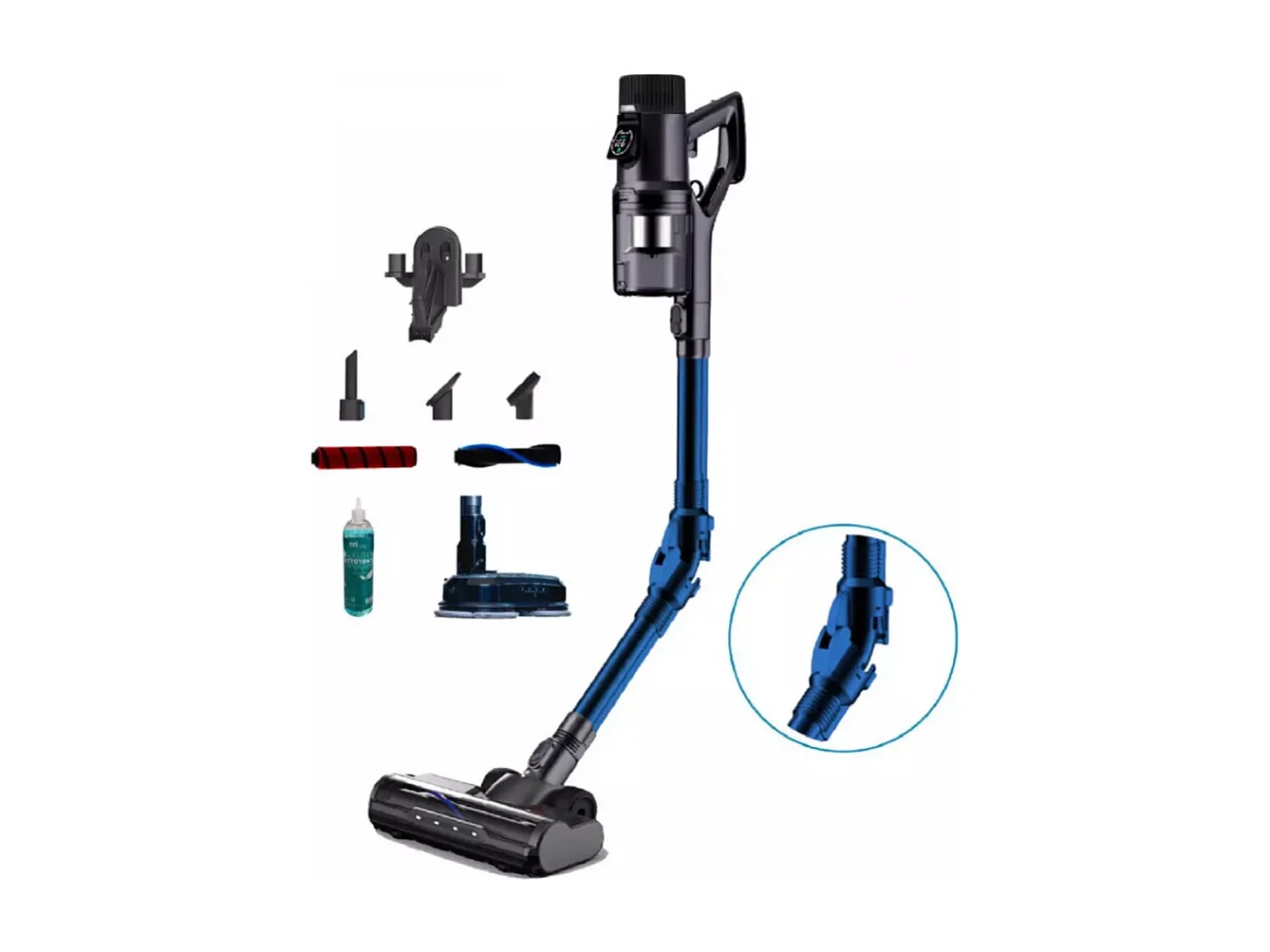 Akku-Staubsauger 2-in-1 Wiederaufladbar 29,6V EZICLEAN CYCLOBOOSTFR8WASH - Made in France, Leistungsstark und Vielseitig