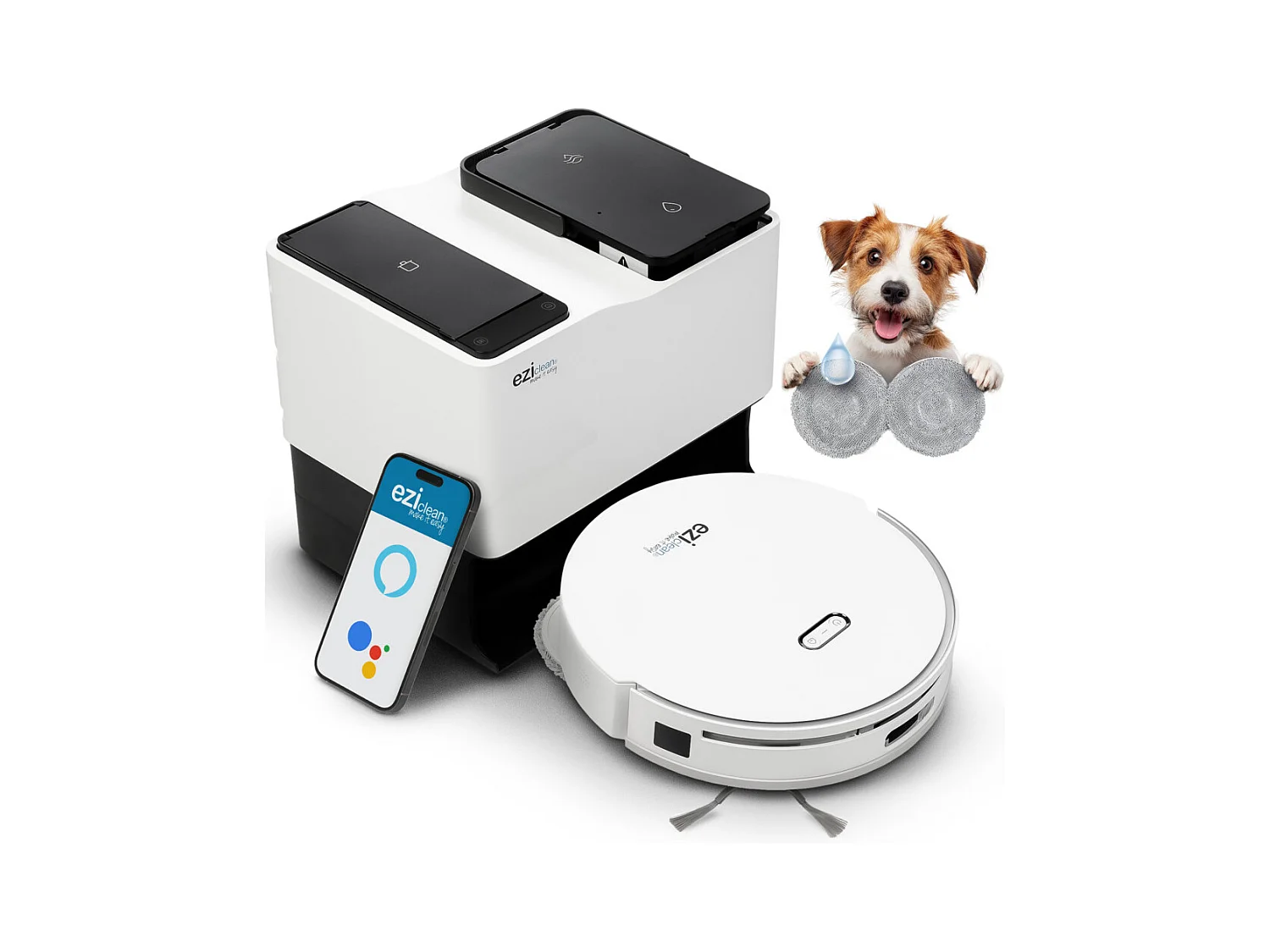 E.ziclean Aspirateur/laveur  robot connecté - Z15