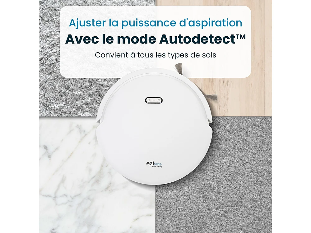 Robot Aspirapolvere Lavapavimenti Connesso E.ziclean Z15 Pro con Navigazione Intelligente e Base di Svuotamento