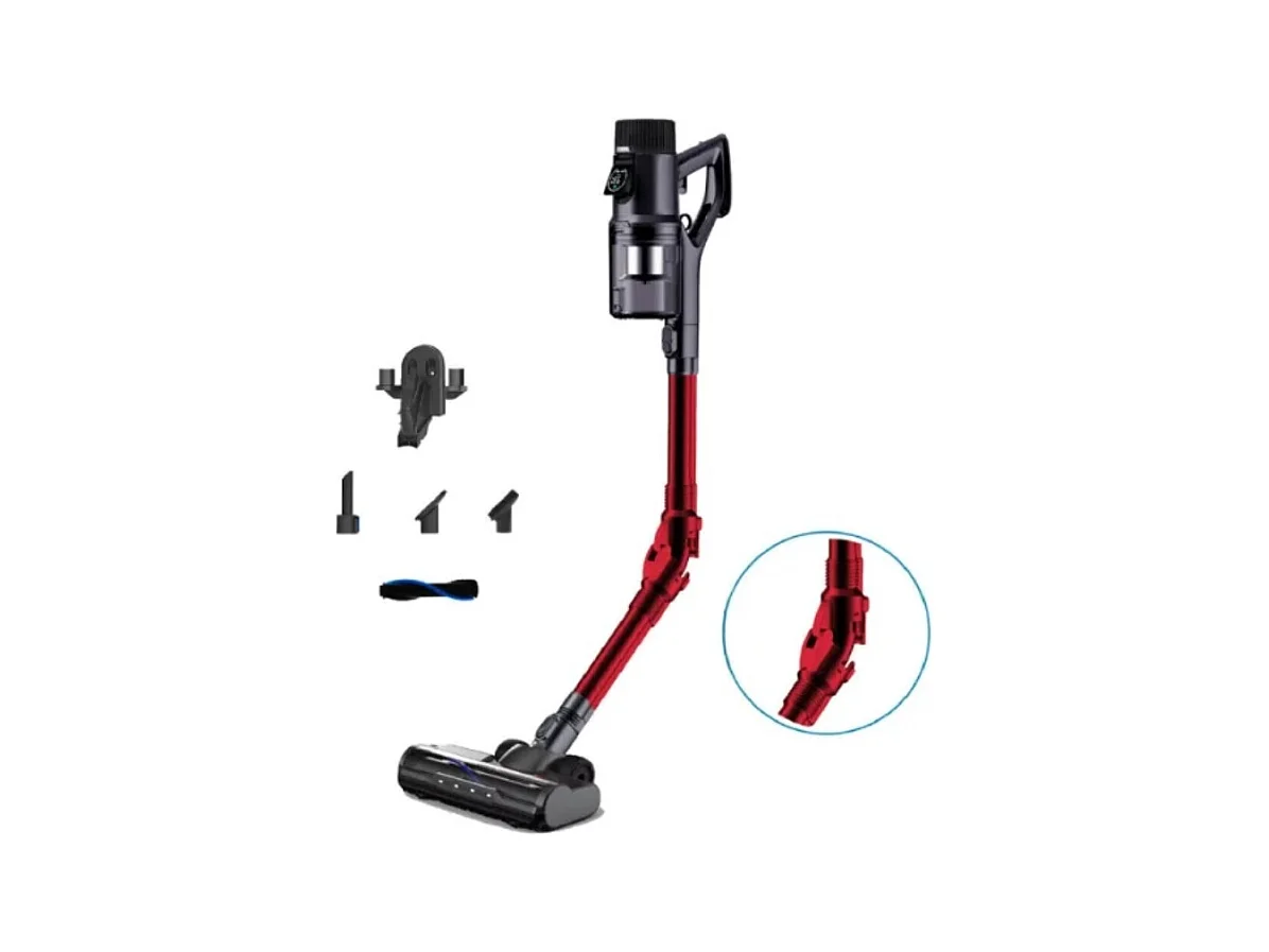 E.ziclean Aspirateur balai rechargeable 29.6v noir et rouge - CYCLOBOOSTFR8FLEX