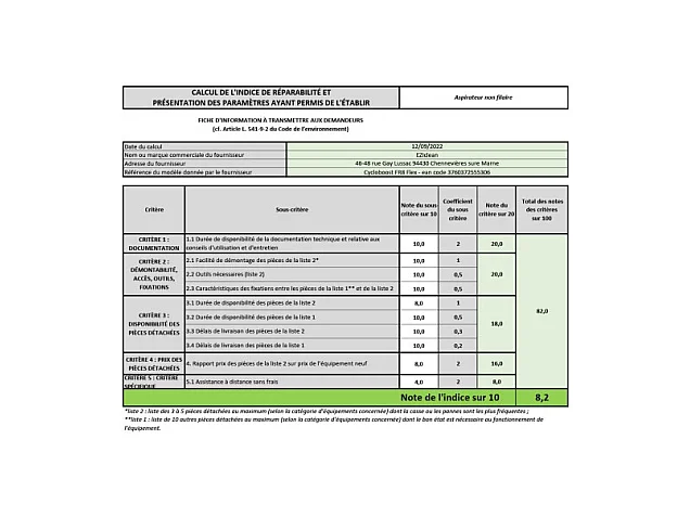 E.ziclean Aspirateur balai rechargeable 29.6v noir et rouge - CYCLOBOOSTFR8FLEX