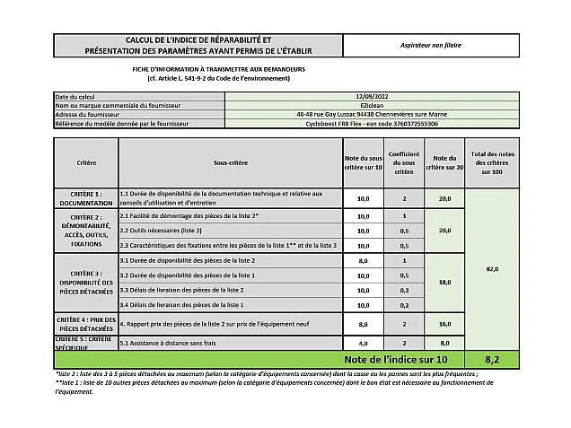 E.ziclean Aspirateur balai rechargeable 29.6v noir et rouge - CYCLOBOOSTFR8FLEX