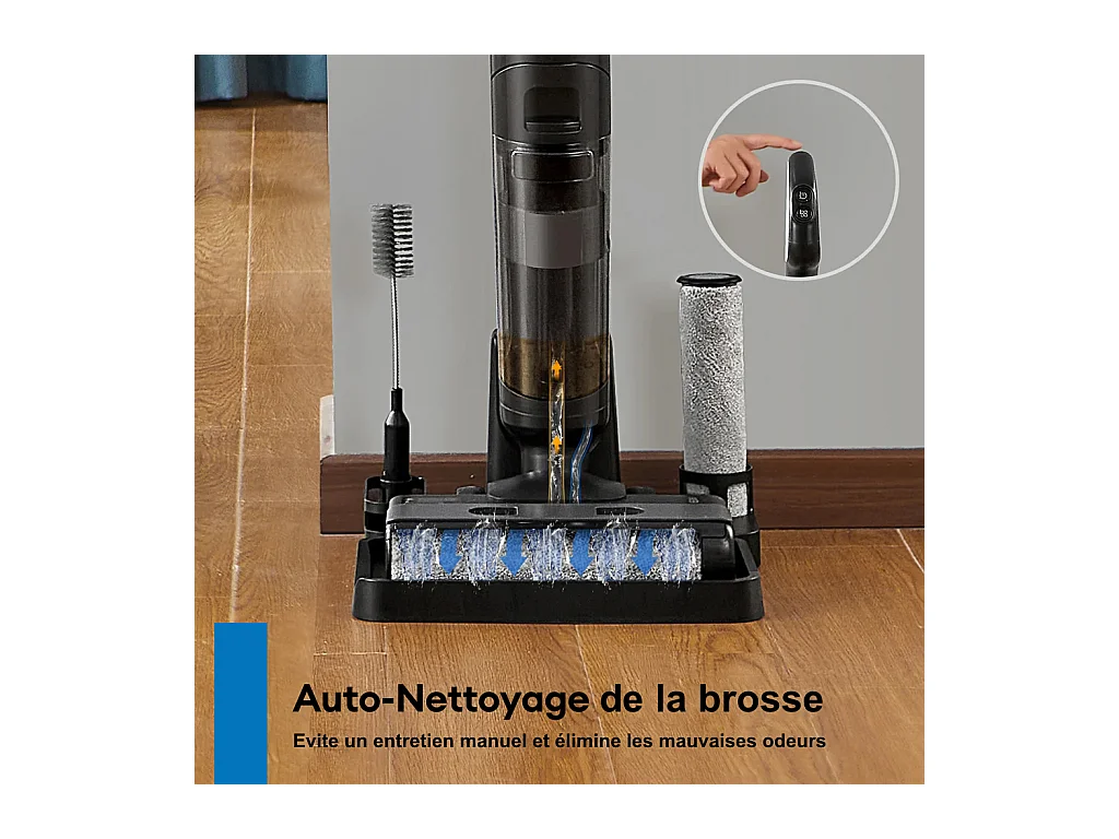 E.ziclean Aspirateur balai rechargeable 28.8v gris - P8WETANDDRY