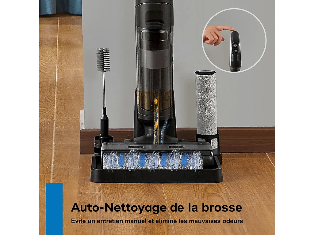 Steelstofzuiger en dweil Eziclean® Cyclowash P8 Wet & Dry - Draadloos, Krachtig, Multifunctioneel