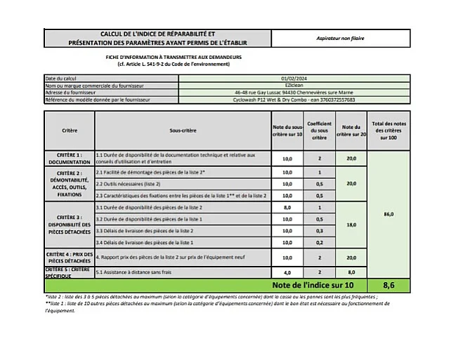 E.ziclean Aspirateur balai sans fil multifonction 21.6v noir - CYCLOWASH12
