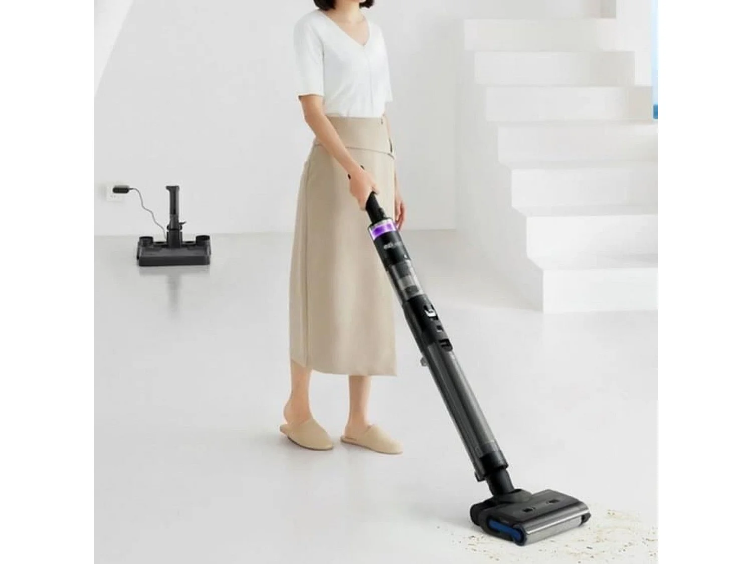 E.ziclean Aspirateur balai sans fil multifonction 21.6v noir - CYCLOWASH12