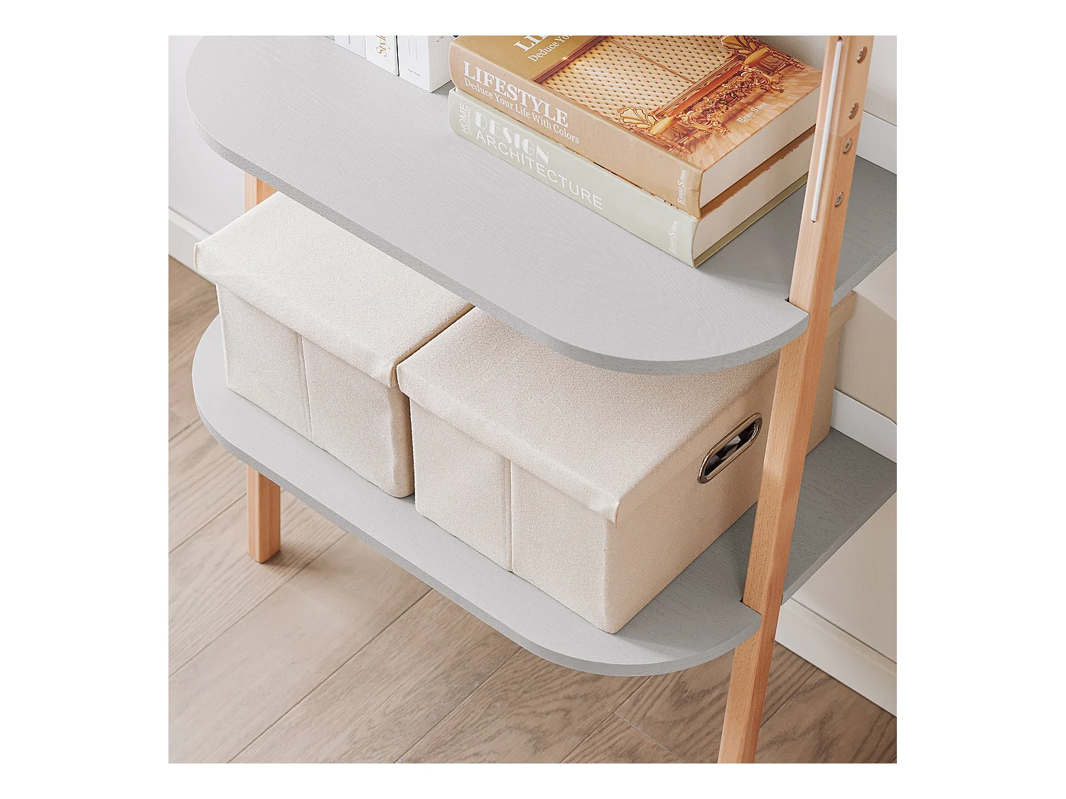 SoBuy HSTR02-HG Étagère Échelle à 4 Niveaux