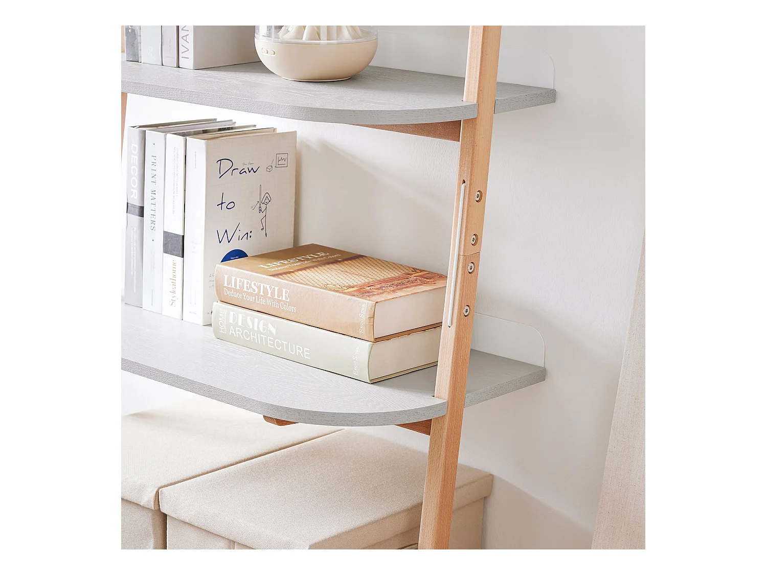 SoBuy HSTR02-HG Étagère Échelle à 4 Niveaux