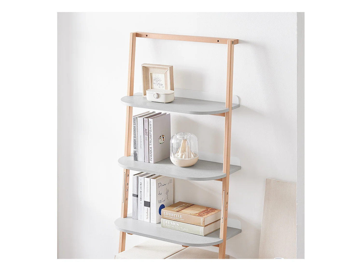 SoBuy HSTR02-HG Étagère Échelle à 4 Niveaux