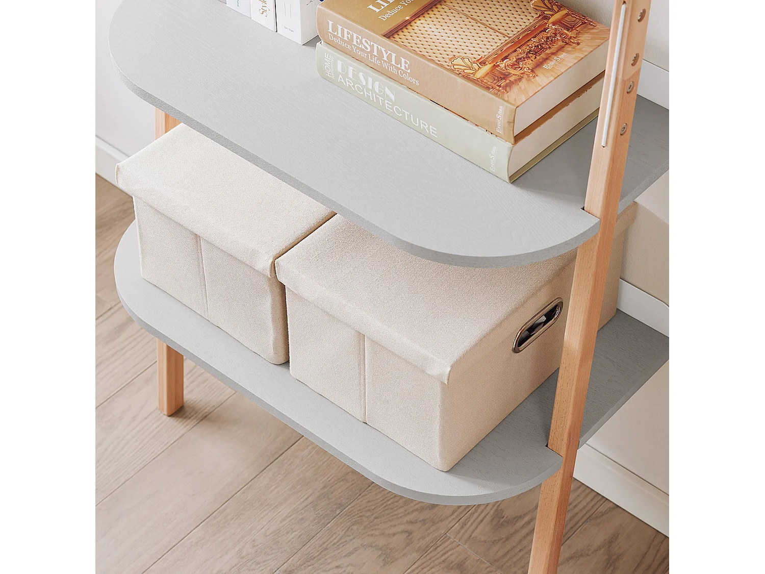 SoBuy HSTR02-HG Étagère Échelle à 4 Niveaux