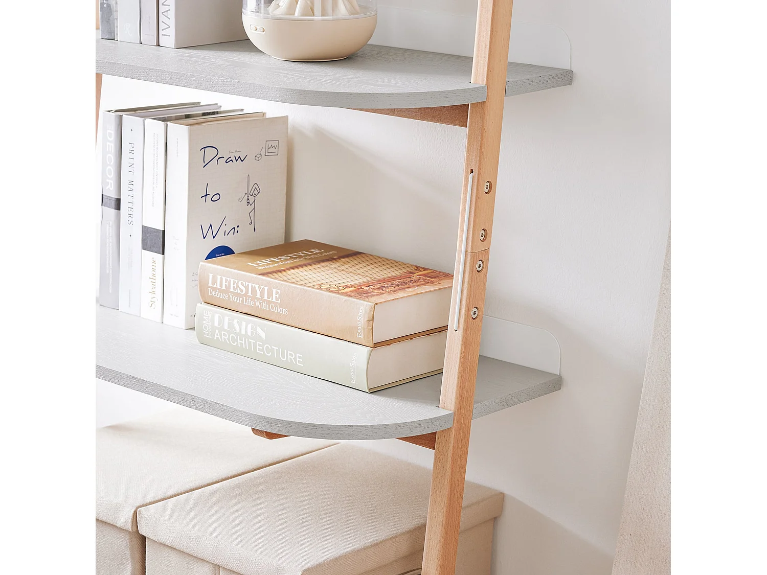 SoBuy HSTR02-HG Étagère Échelle à 4 Niveaux