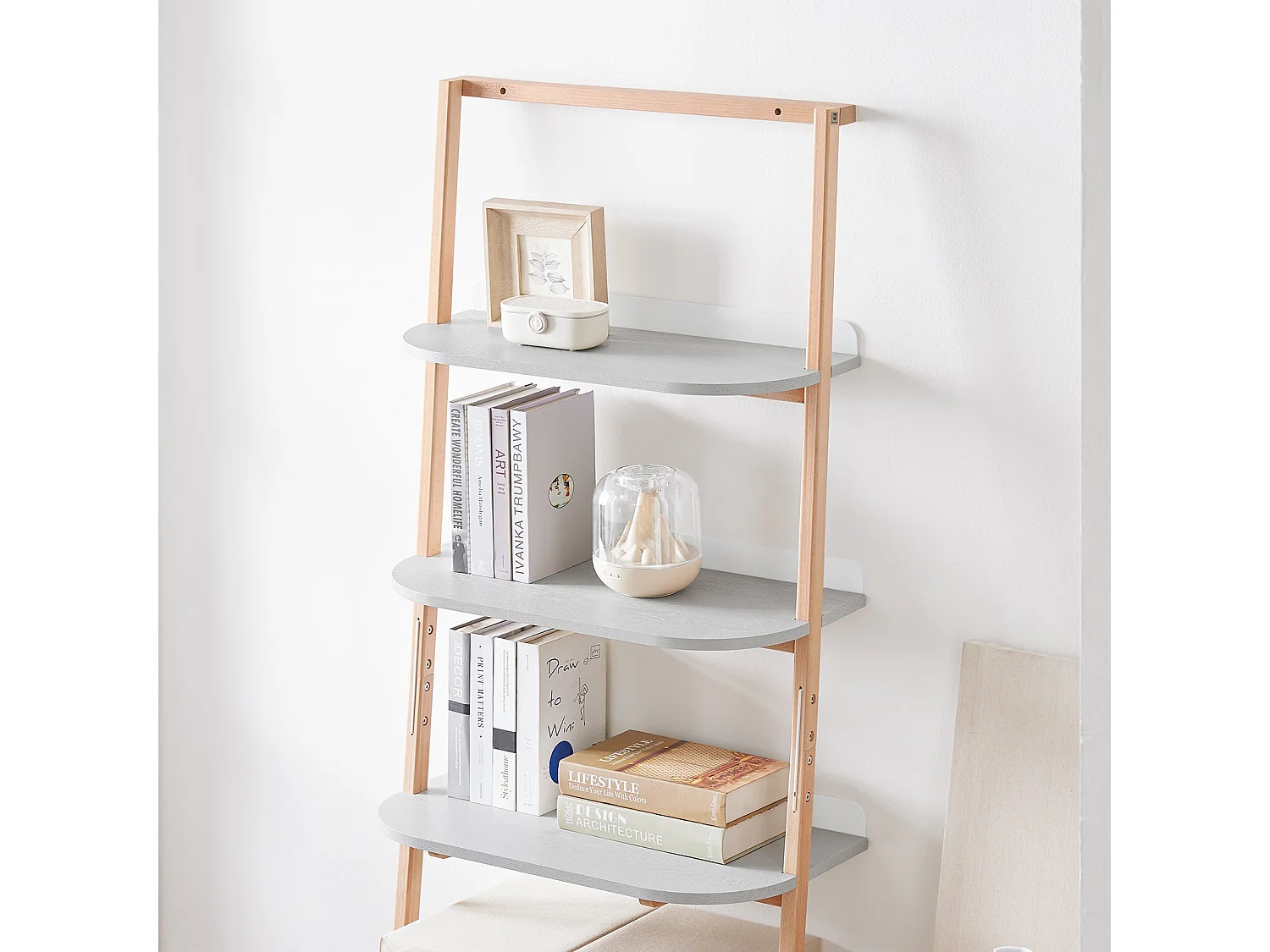 SoBuy HSTR02-HG Étagère Échelle à 4 Niveaux