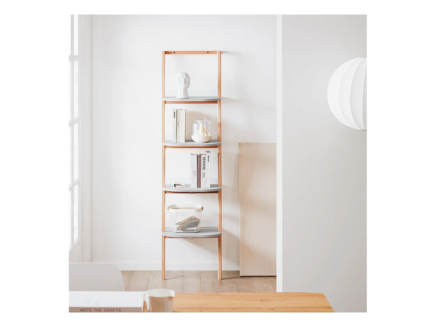 SoBuy HSTR02-K-HG Étagère Échelle à 4 Niveaux