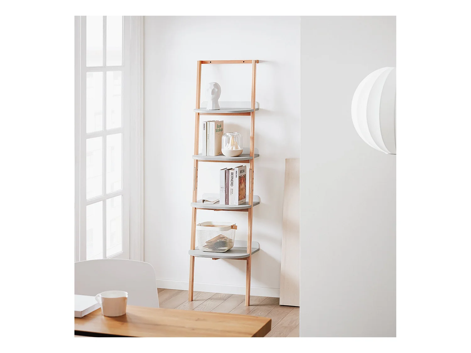 SoBuy HSTR02-K-HG Étagère Échelle à 4 Niveaux