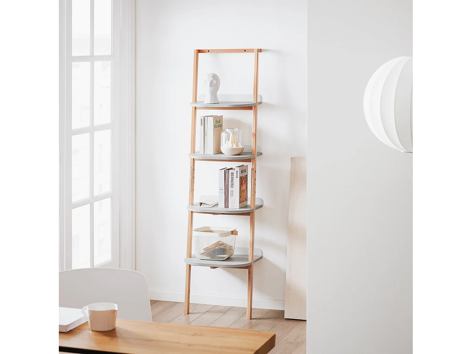 SoBuy HSTR02-K-HG Étagère Échelle à 4 Niveaux