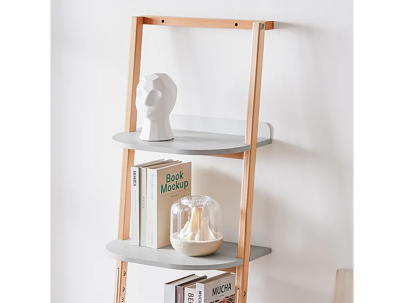 SoBuy HSTR02-K-HG Étagère Échelle à 4 Niveaux