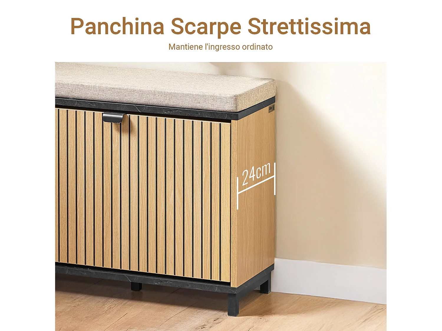 SoBuy Meuble à chaussures banc de rangement peu encombrant avec siège rembourré en bois effet marbre noir 60x24x50cm