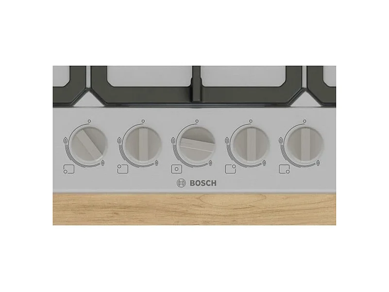 Table de cuisson a gaz - BOSCH Série 4 - 5 foyers - 52 x 75 x 4,5 cm - PGQ7B5K90 - Inox