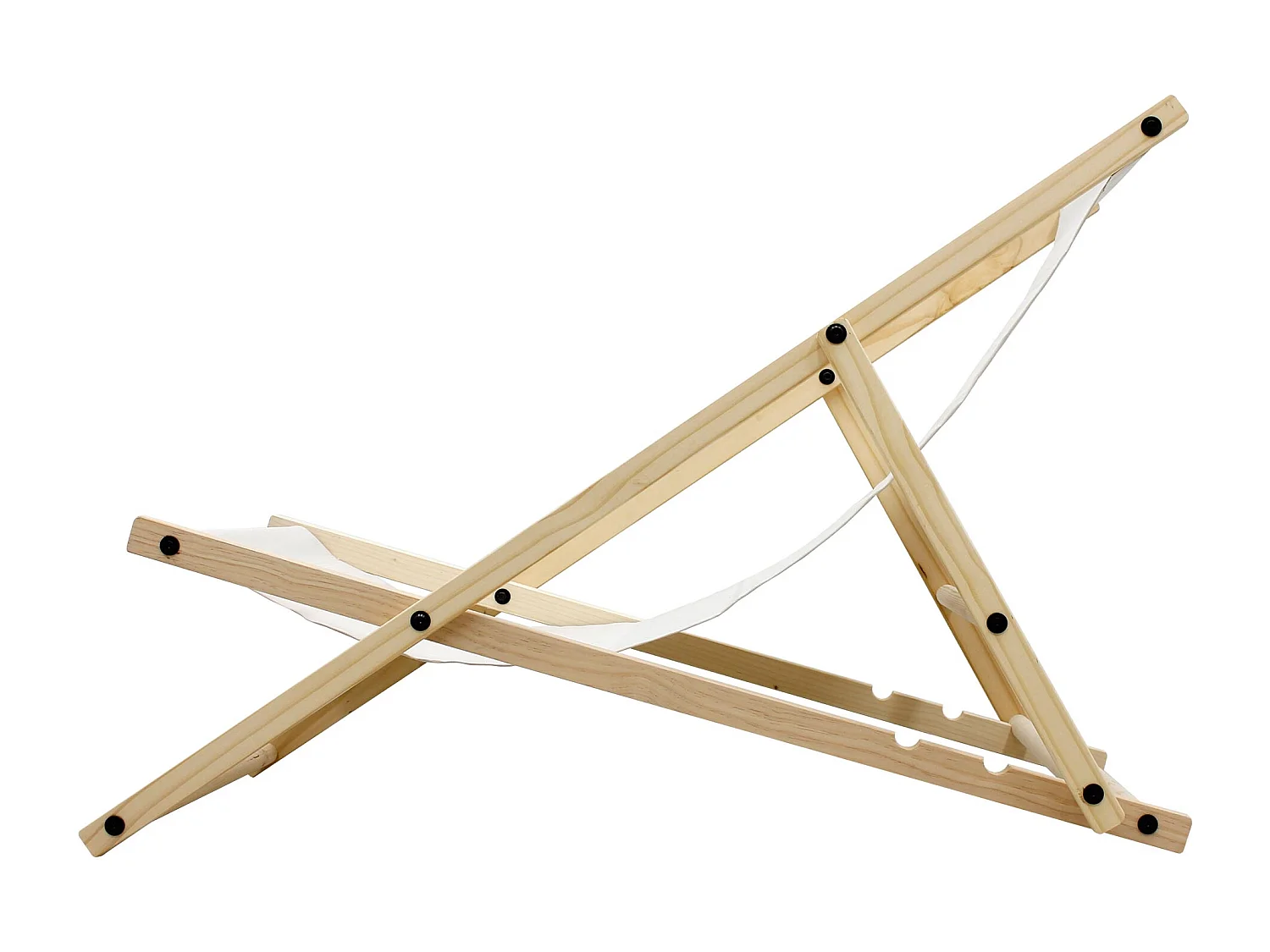 ECD Germany Set 4 sedie a sdraio beige in legno di pino, regolabile 3 posizioni, prendisole, pieghevoli, fino a 120 kg, esterno spiaggia giardino