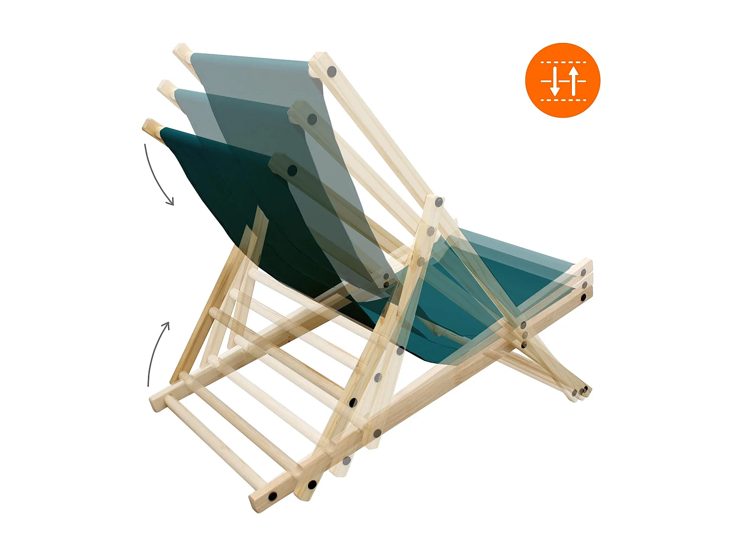 Set 10x Chaise longue de jardin pliable vert en bois chiliennes 3 positions de couchage  jusqu'à 120 kg usage intérieur et extérieur balcon terrasse