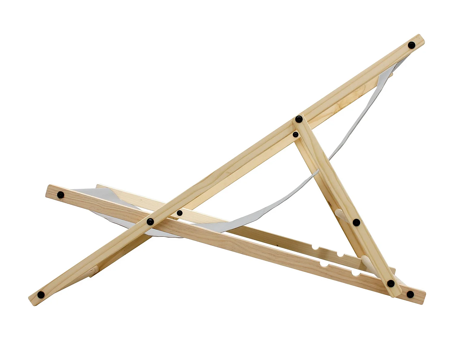 ECD Germany Set 5 sedie a sdraio grigio chiaro in legno di pino, schienale regolabile 3 posizioni, pieghevole fino a 120 kg esterno giardino spiaggia