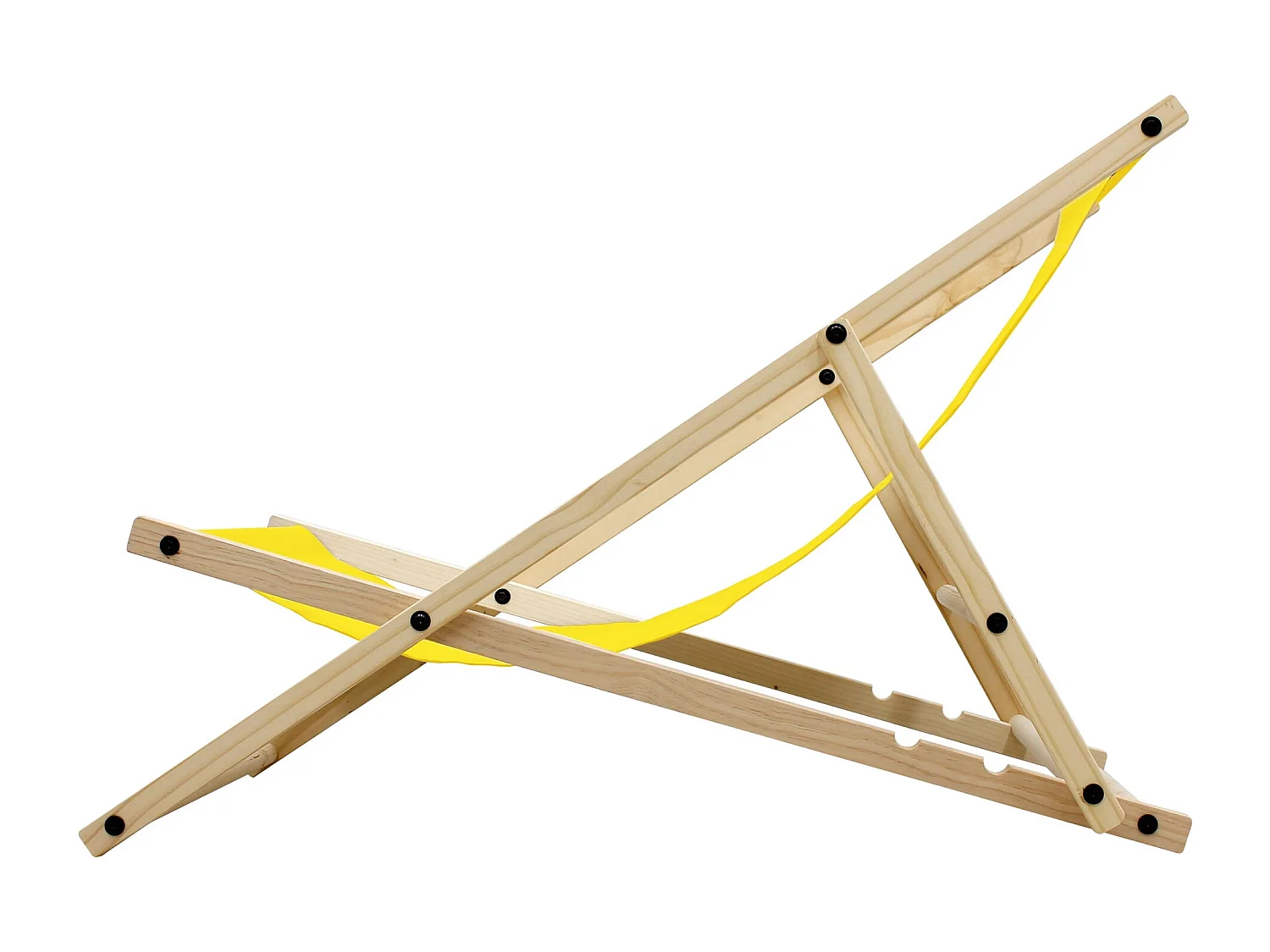 ECD Germany Set 5 sedie a sdraio gialle in legno di pino, regolabile 3 posizioni, prendisole, pieghevoli, fino a 120 kg, esterno spiaggia giardino