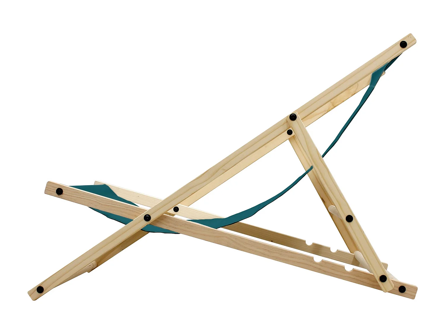 ECD Germany Set 4 sedie a sdraio verde scuro in legno di pino, schienale regolabile 3 posizioni, pieghevole fino a 120 kg esterno giardino spiaggia