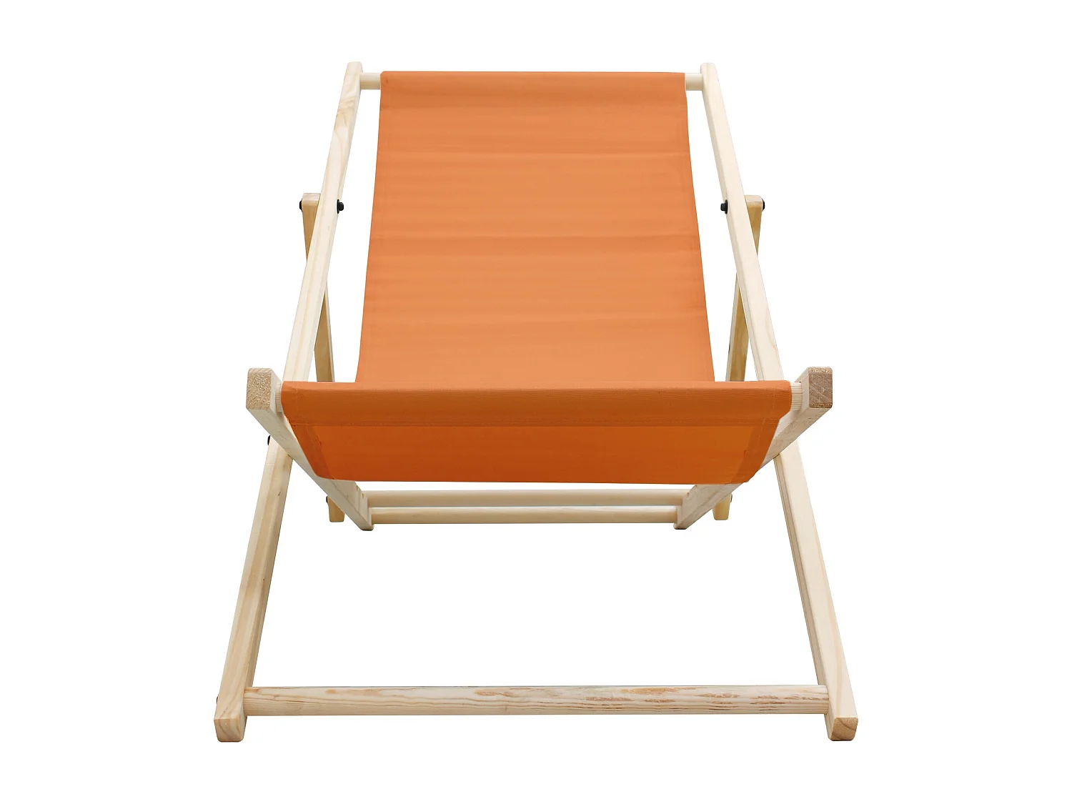 ECD Germany Set 5 sedie a sdraio arancione in legno di pino, regolabile 3 posizioni, prendisole, pieghevoli, fino a 120 kg, esterno spiaggia giardino