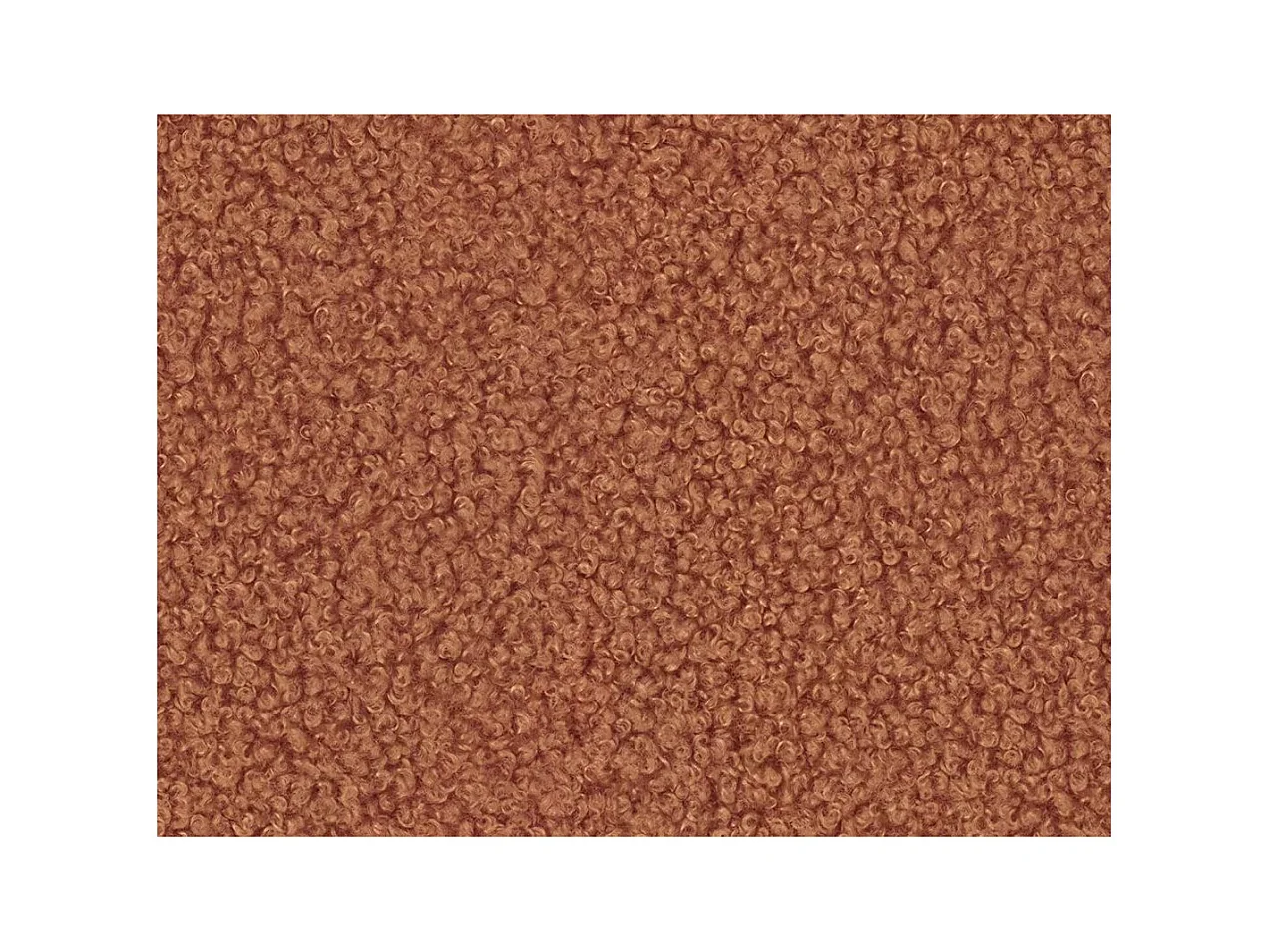 Canapé d'angle ALYA convertible et réversible 4 places en tissu bouclette - Terracotta