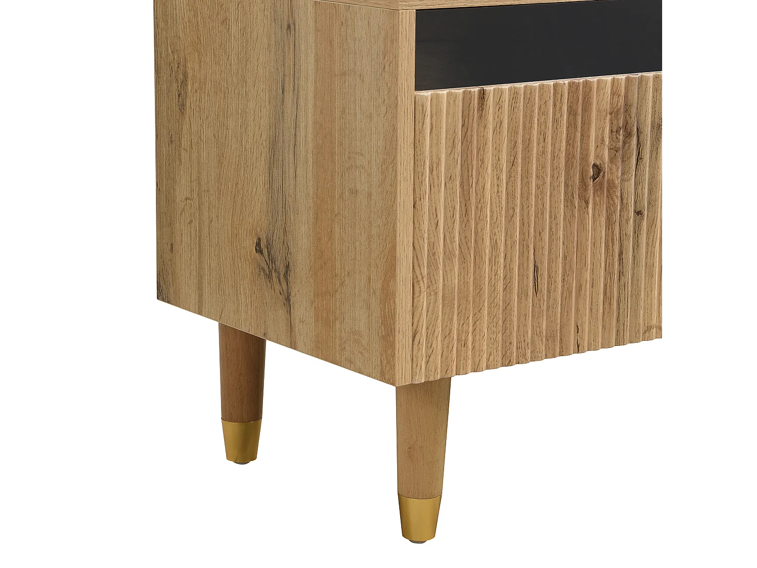 Moderner TV-Schrank 178×35×45 cm - mit LED-Beleuchtung - 4 Schubladen - Holzoptik - MDF - natur