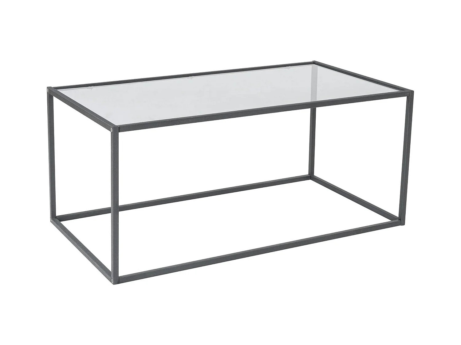 Table basse en verre fumé - forme rectangulaire TULUM