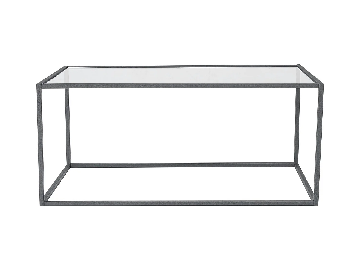 Table basse en verre fumé - forme rectangulaire TULUM