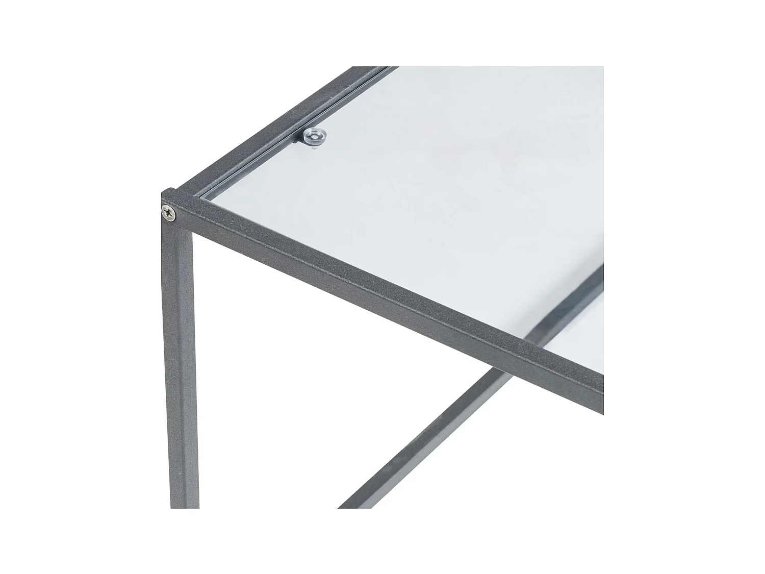 Table basse en verre fumé - forme rectangulaire TULUM