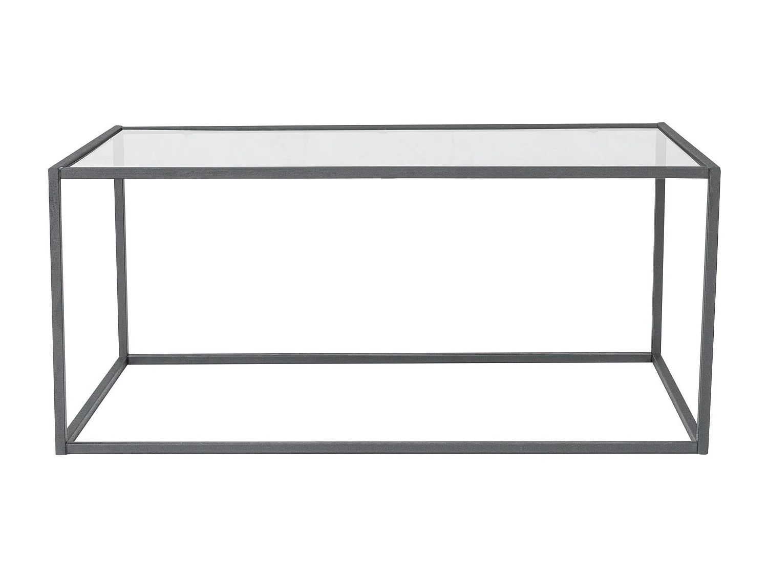 Table basse en verre fumé - forme rectangulaire TULUM