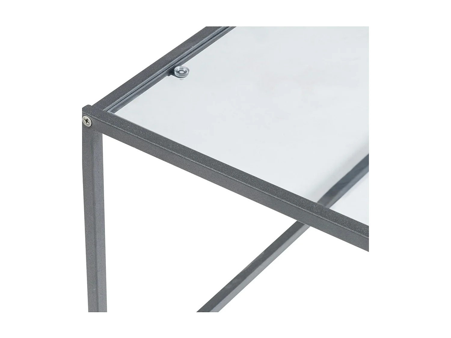 Table basse en verre fumé - forme rectangulaire TULUM