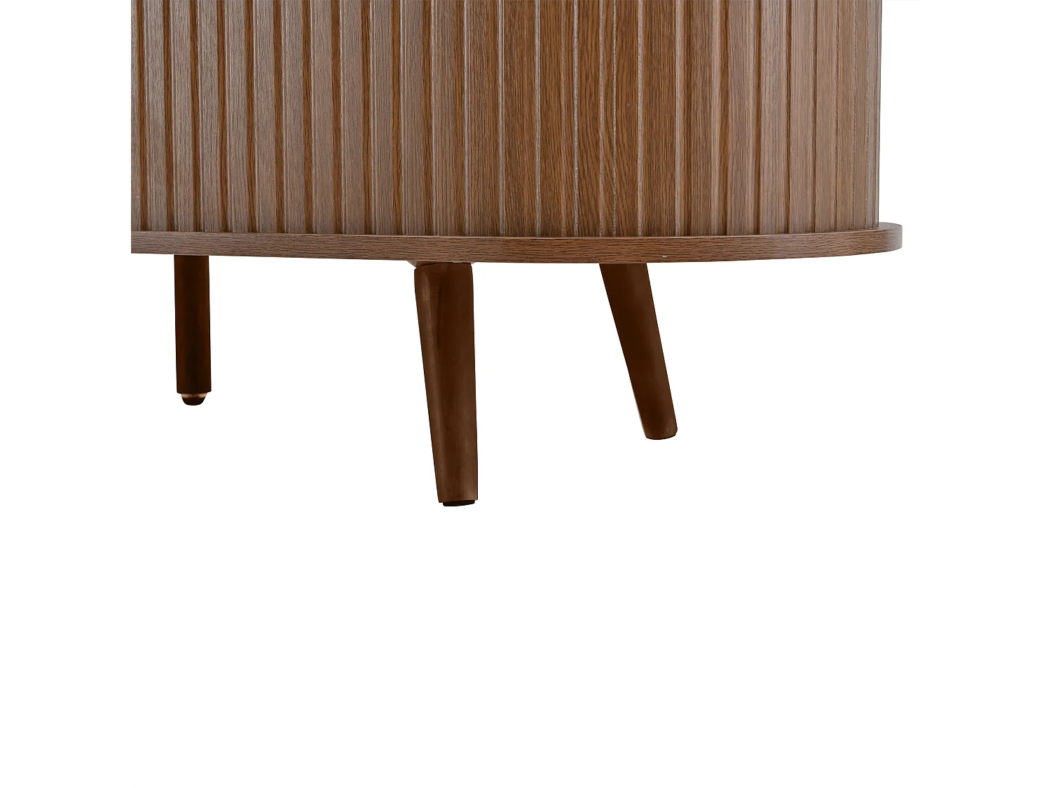 Meuble TV 175x40x42 cm - 2 tiroirs - 2 portes coulissantes - compatible TV 75 pouces - Marron