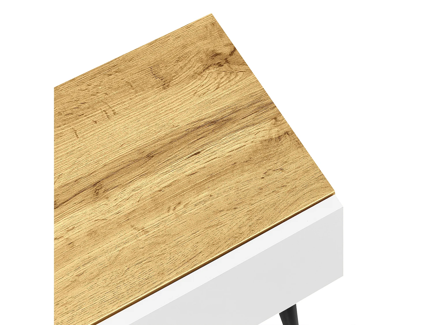 Móvel para TV 220×30×63,4 cm - design em dois módulos - acabamento madeirado - branco + natural