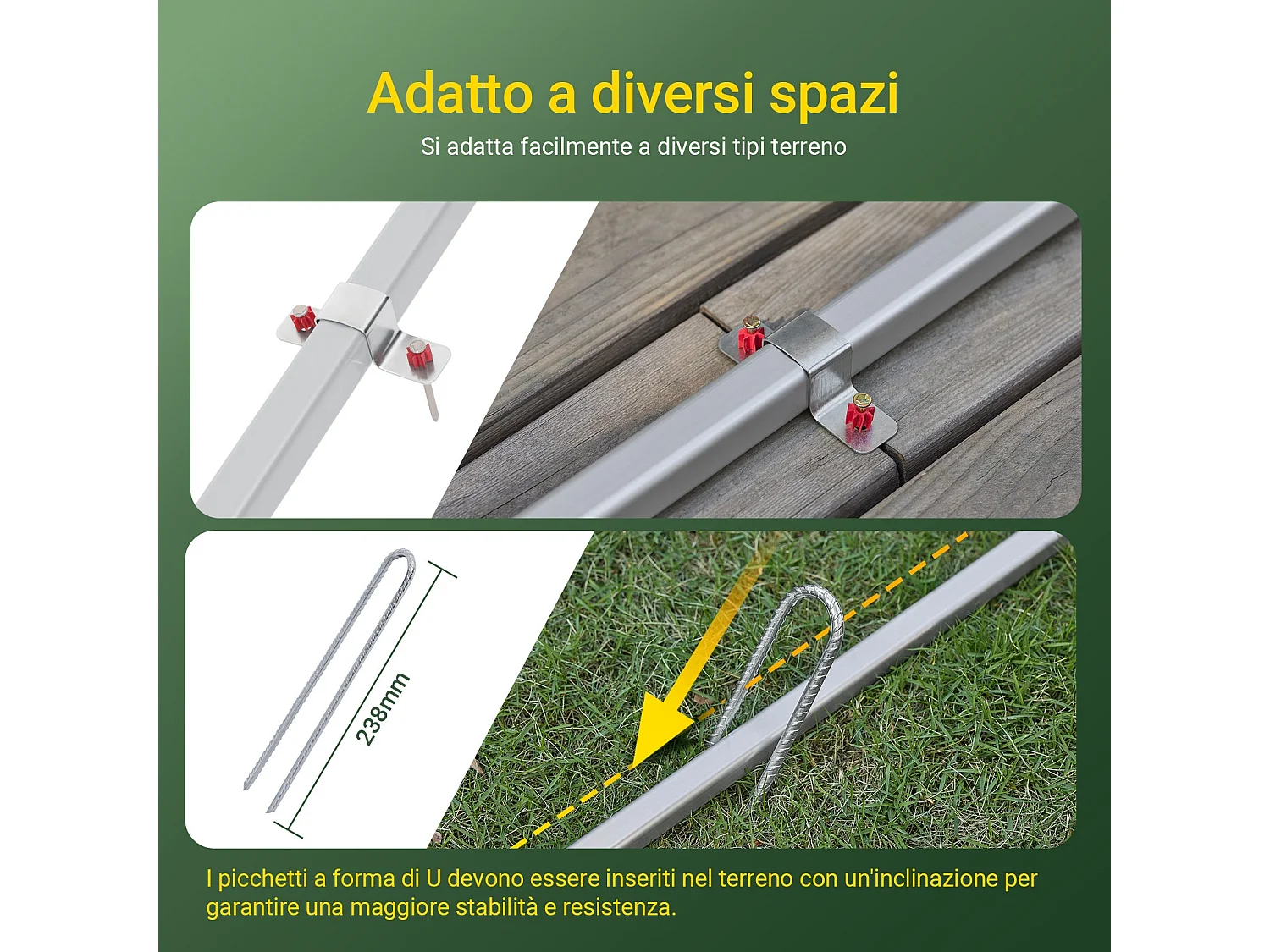 SoBuy cobertizo de jardín impermeable para motos y herramientas con ganchos gris 159x219x165 cm