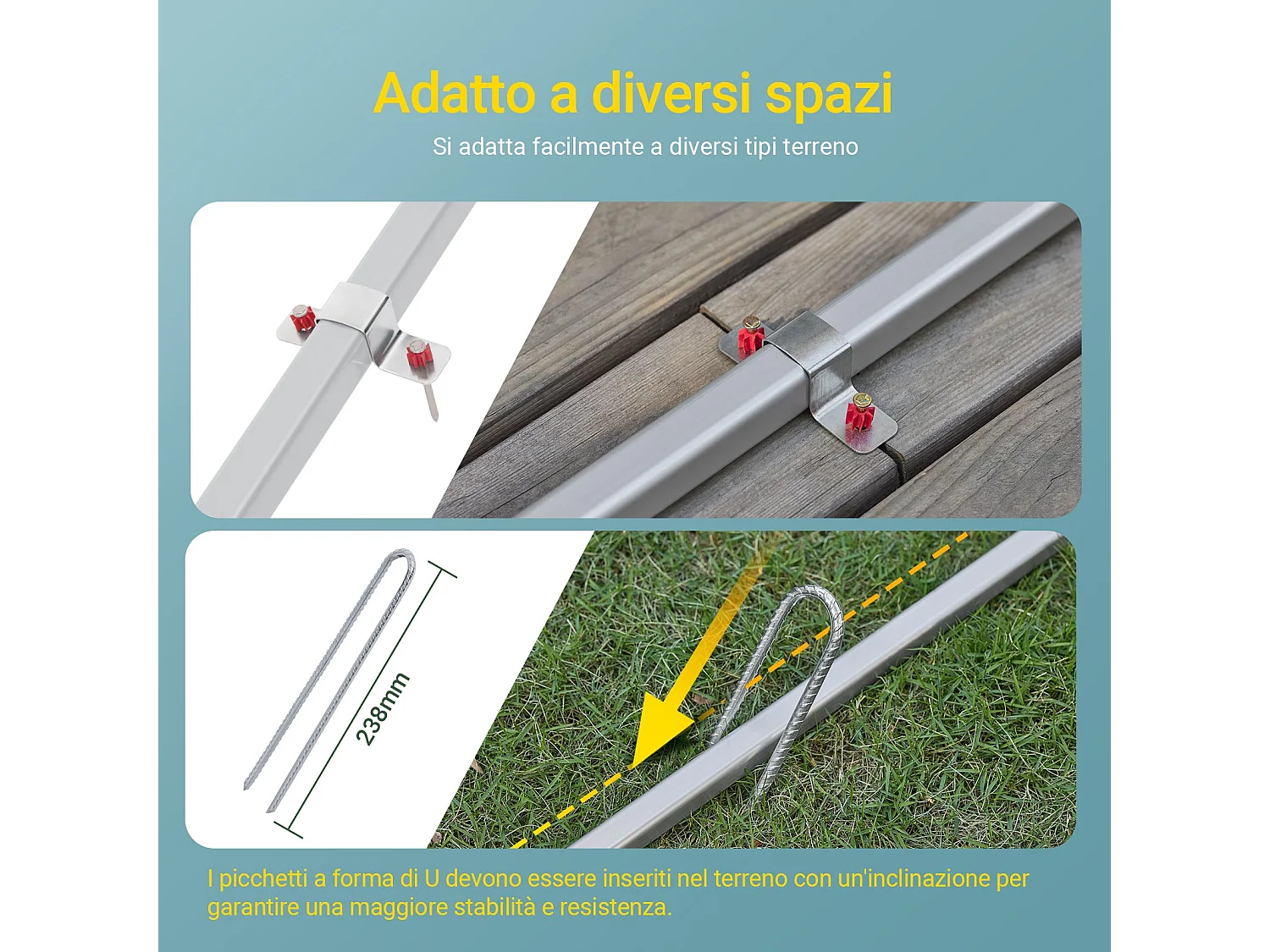 SoBuy abri de jardin imperméable avec crochets bleu clair 159x219x165 cm