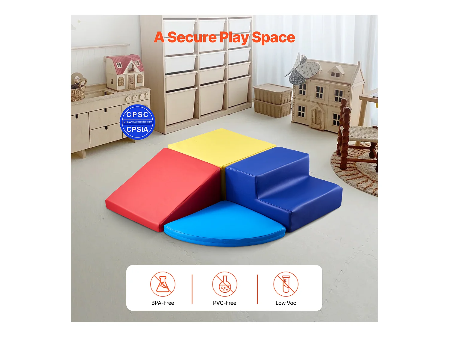 Brinquedo de Escalada, SucceBuy, Blocos de Espuma para Escalada de 4 Peças para Crianças Pequenas e Pré-Escolares, Conjunto de Atividades no Interior