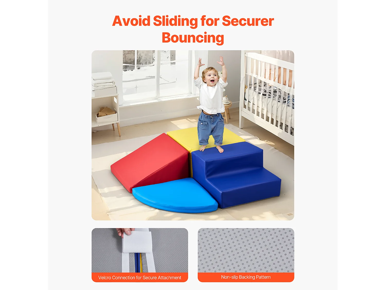 Jouet d'Escalade, SucceBuy Blocs d'Escalade en Mousse, 4 Pièces, pour Tout-Petits et Enfants d'Âge Préscolaire, Ensemble d'Activités d'Intérieur