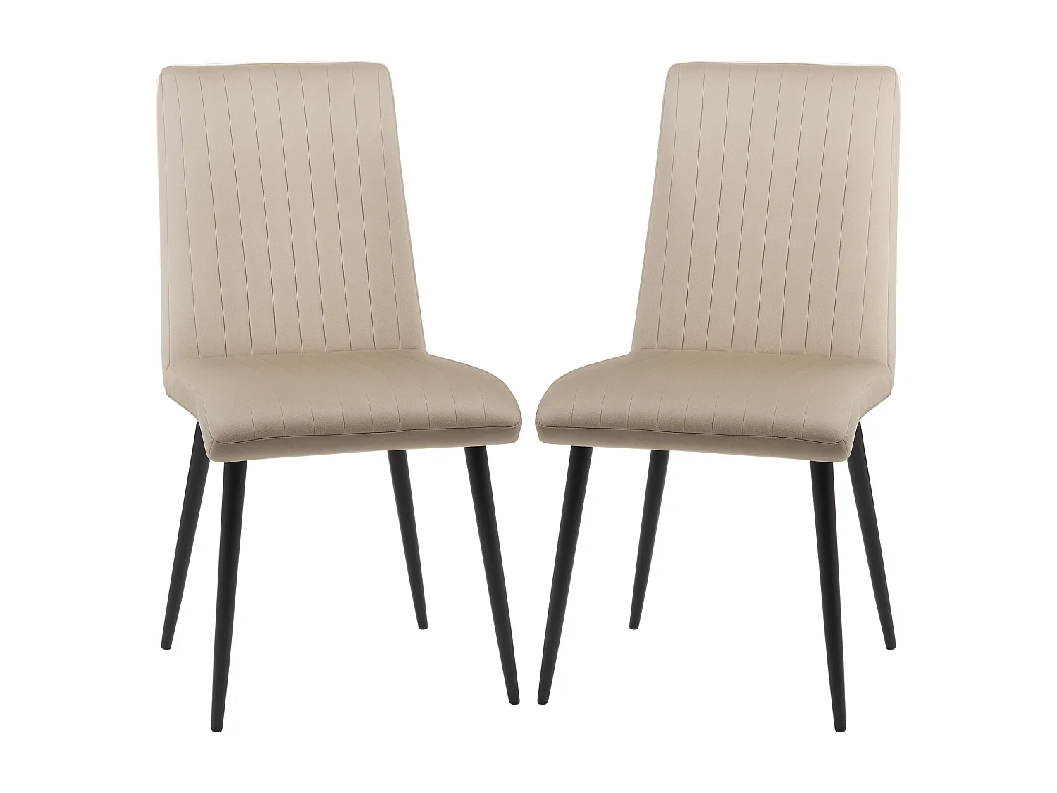 Sedie da cucina imbottite set 2 pezzi in poliestere e acciaio