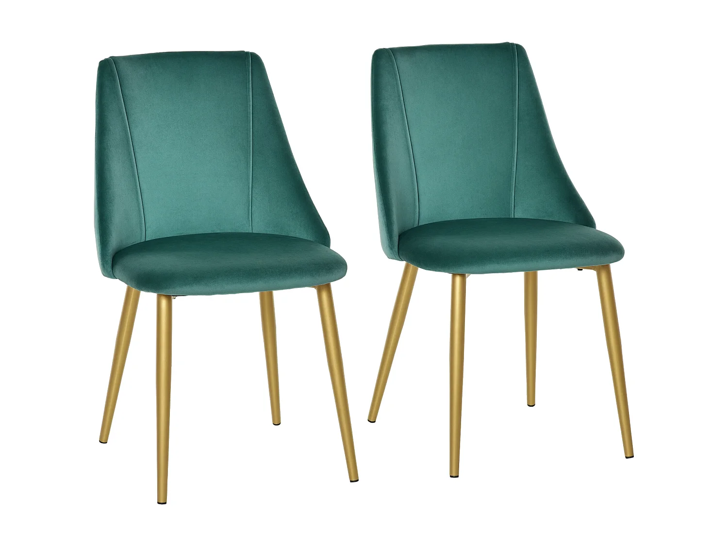 Set 2 sedie moderne e imbottite da salotto o cucina verde e nero