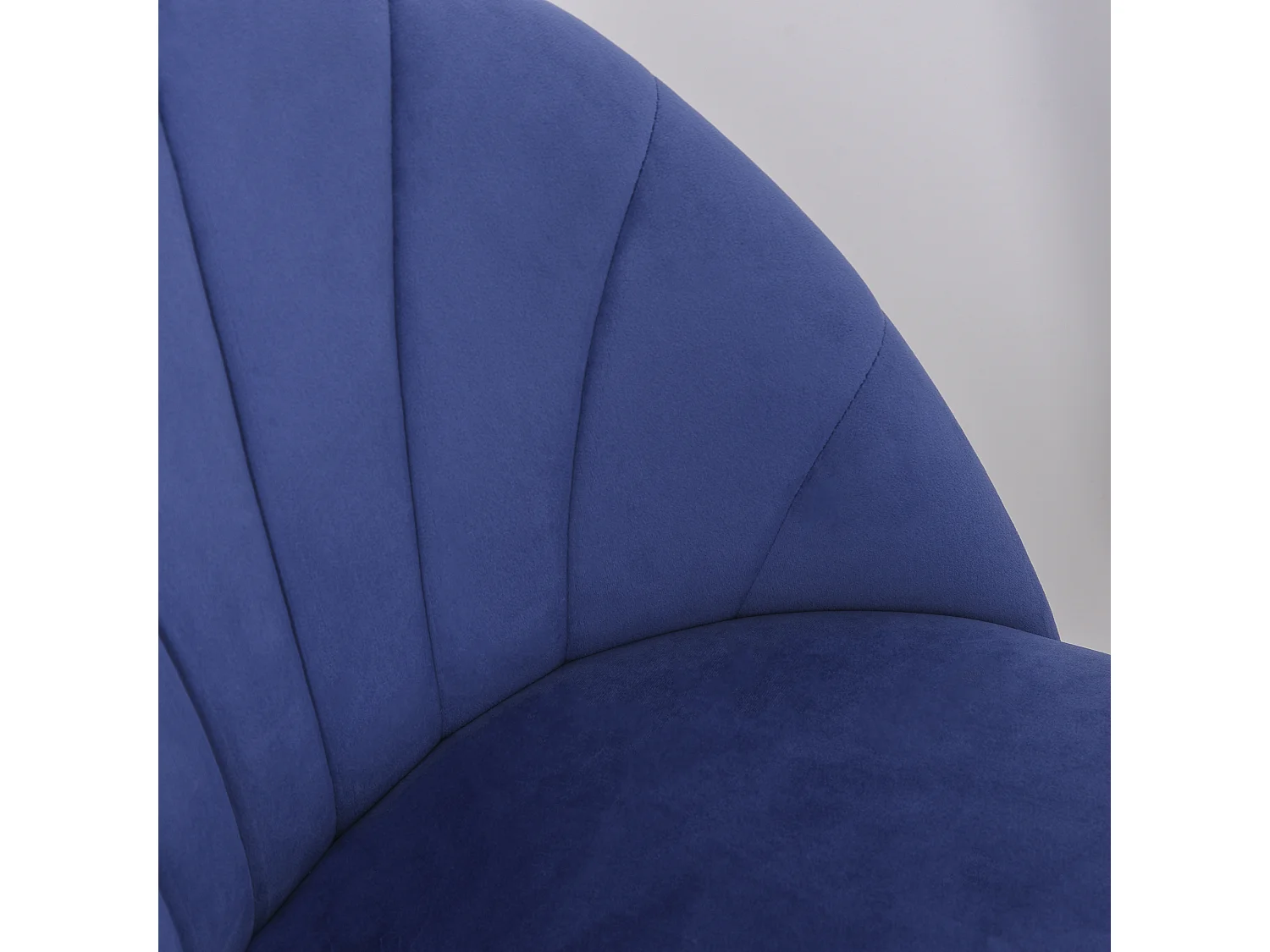 Set 2 sedie da pranzo vellutate in stile nordico 52x54x79 cm blu