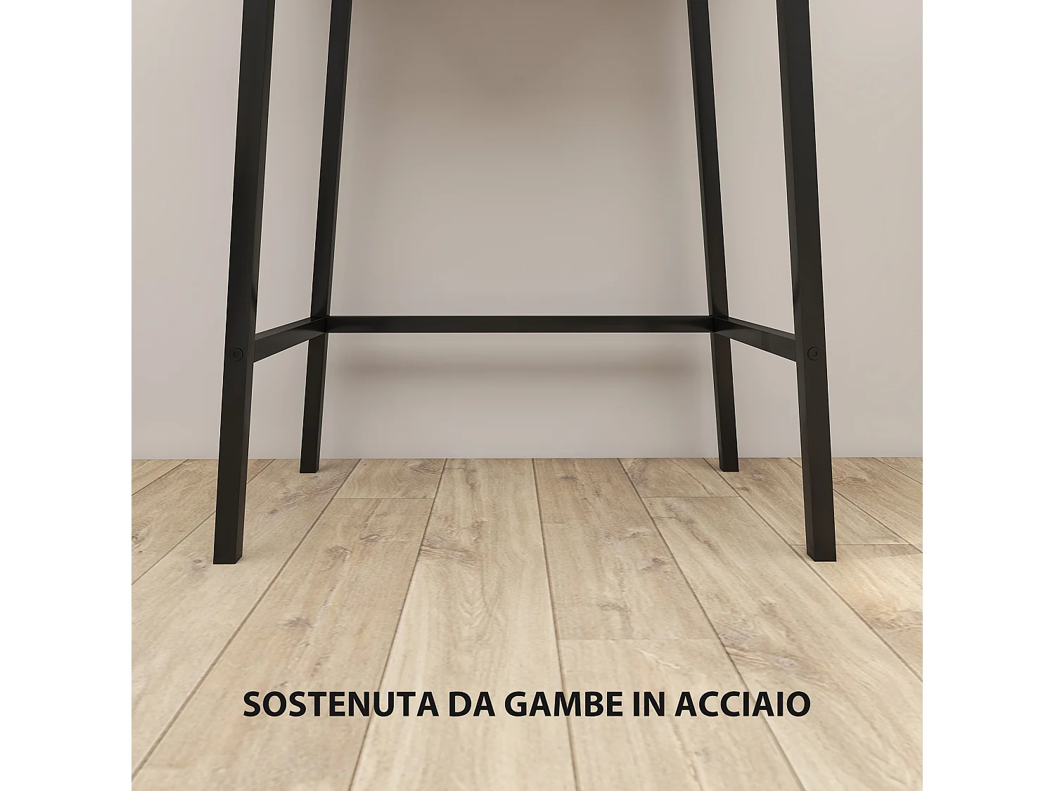 Tavolo trucco con specchio ribaltabile e 16 scomparti legno e acciaio