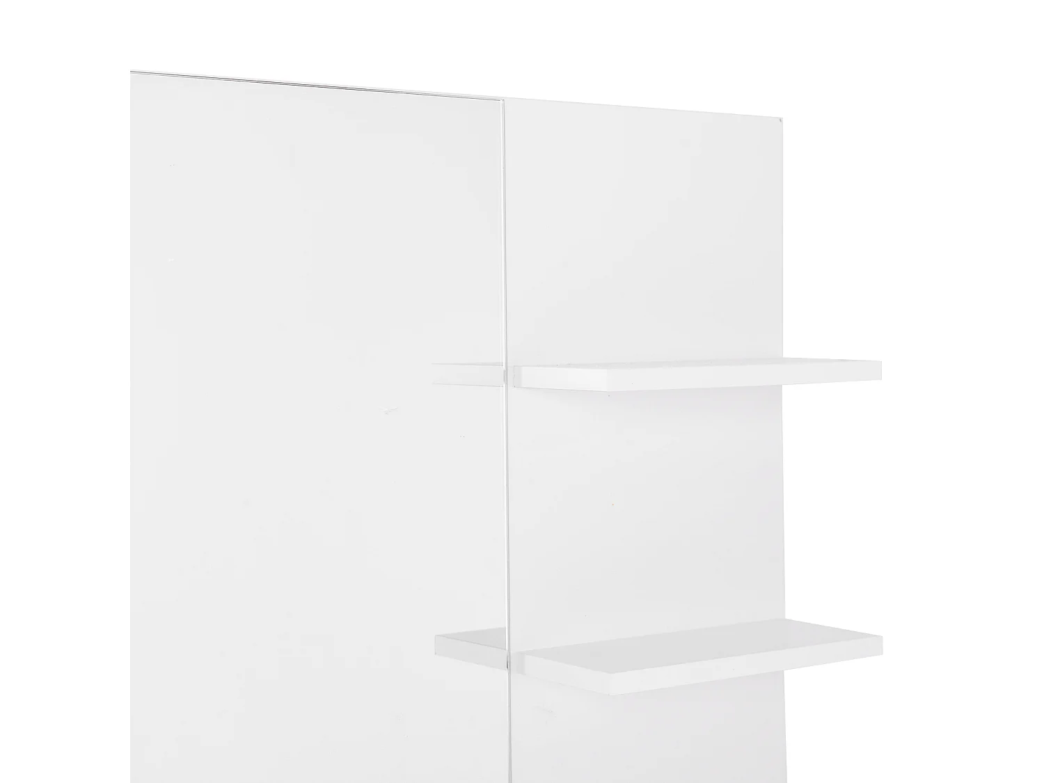 Mobiletto pensile bagno con specchio a parete in mdf bianco