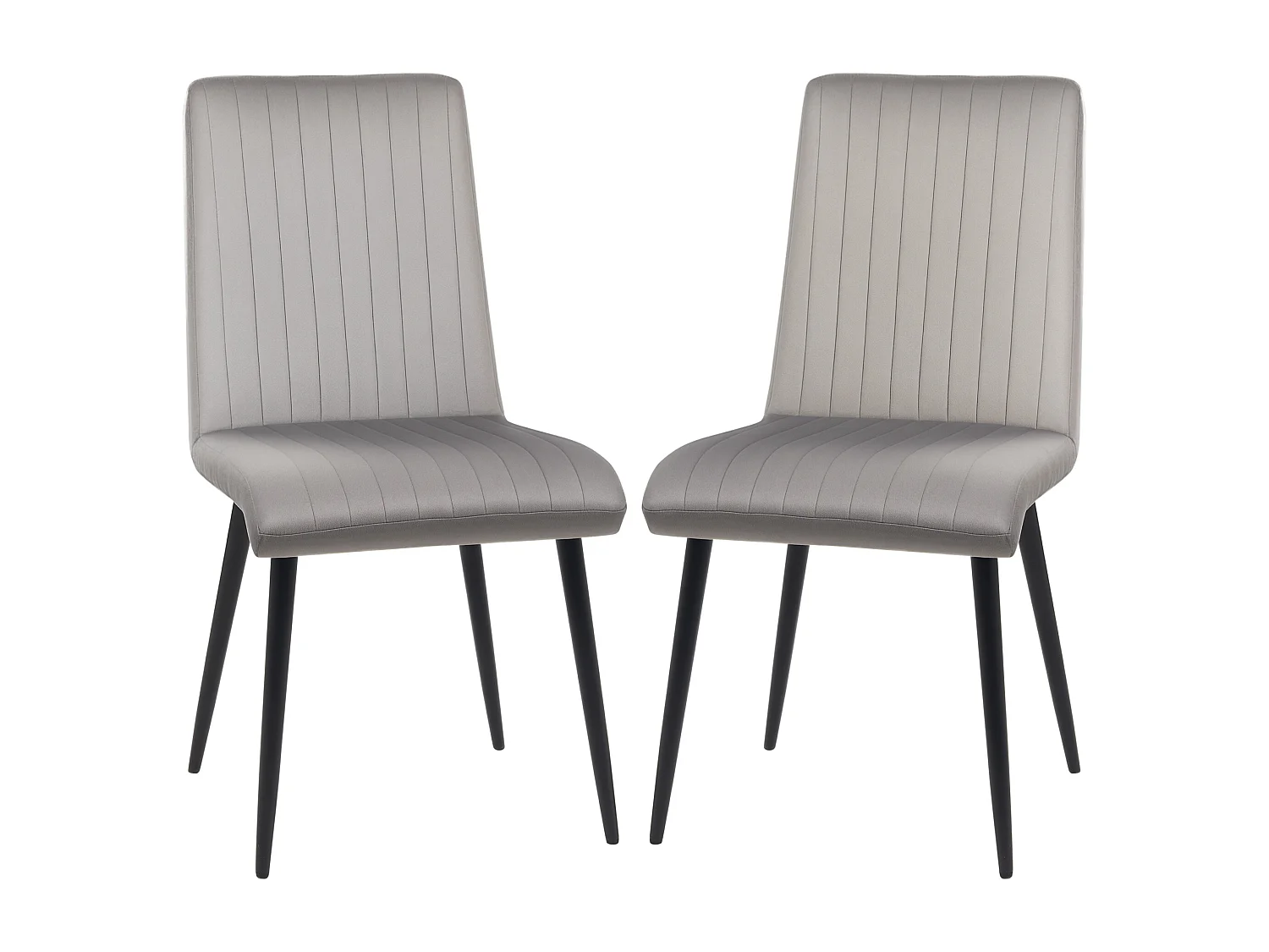 Sedie da cucina imbottite set 2pz moderno grigio e nero